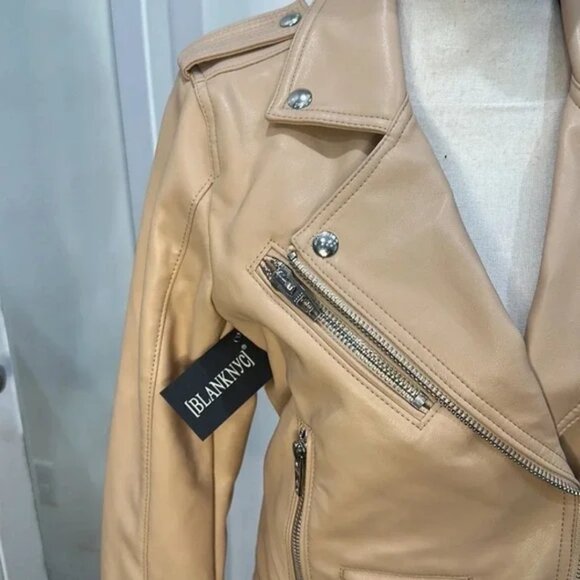 NEW NWT Blank NYC “Head to Toe” Vegan Leather Quilted Moto Jacket XS - Picture 15 of 16